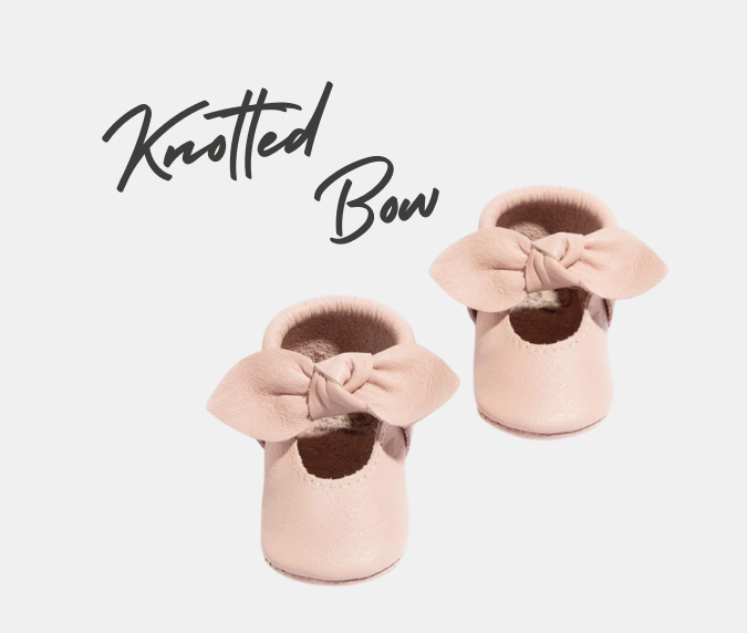 Knotted Bow Baby Shoe
