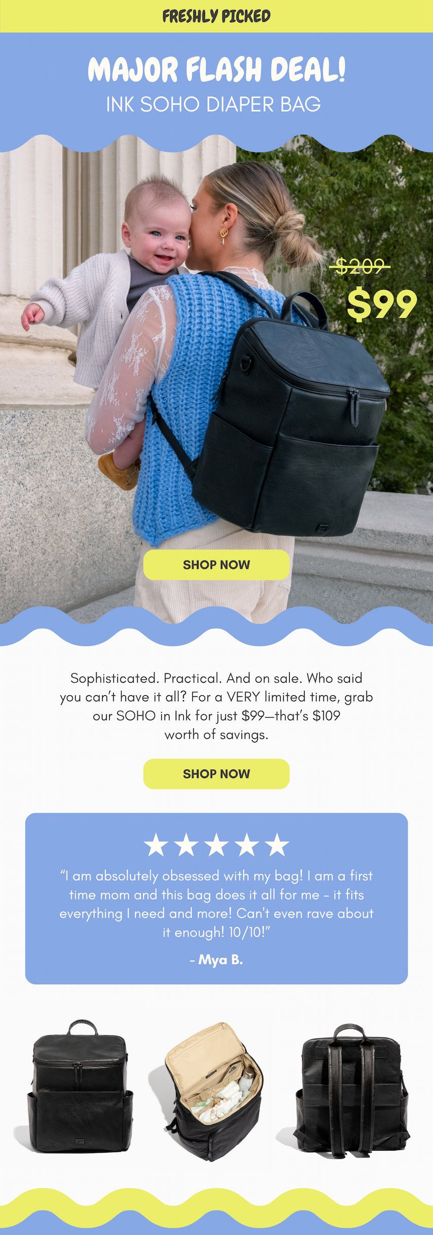 Ink Soho Diaper Bag