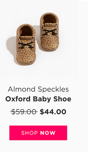 Almond Speckles Oxford Baby Shoe