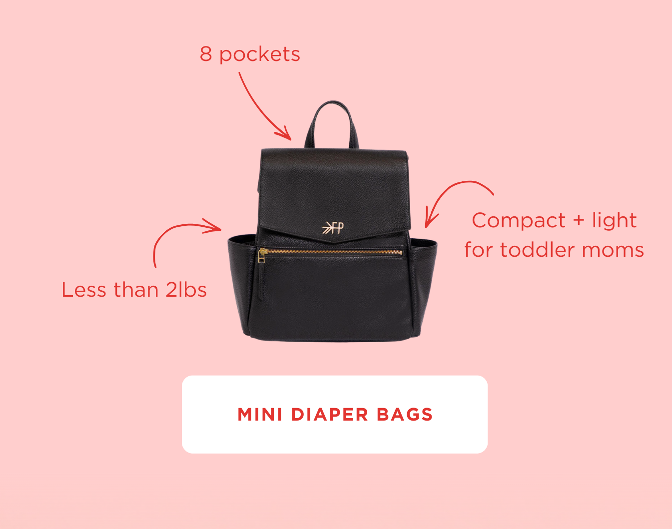 Ebony Mini Classic Diaper Bags