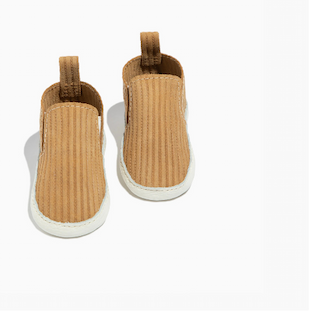 Butterscotch Ribbed Slip On Baby Shoe