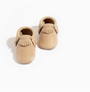 Weathered Brown Moccasin Baby Shoe