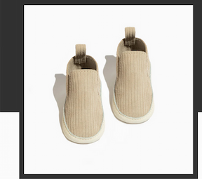 Oat Ribbed Slip On Baby Shoe
