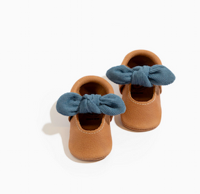 Corduroy Cowgirl Knotted Bow Baby Shoe