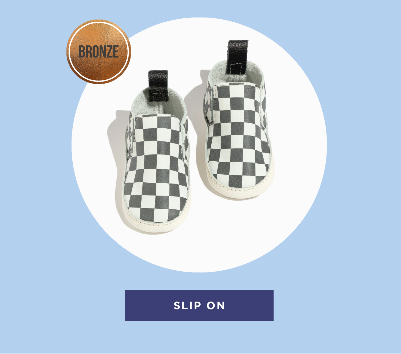 Ebony Check Slip On Baby Shoes