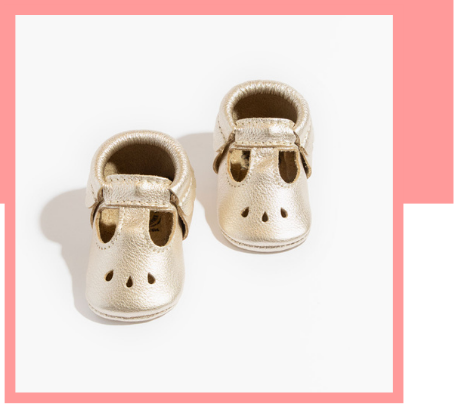 Platinum Mary Jane Baby Shoe
