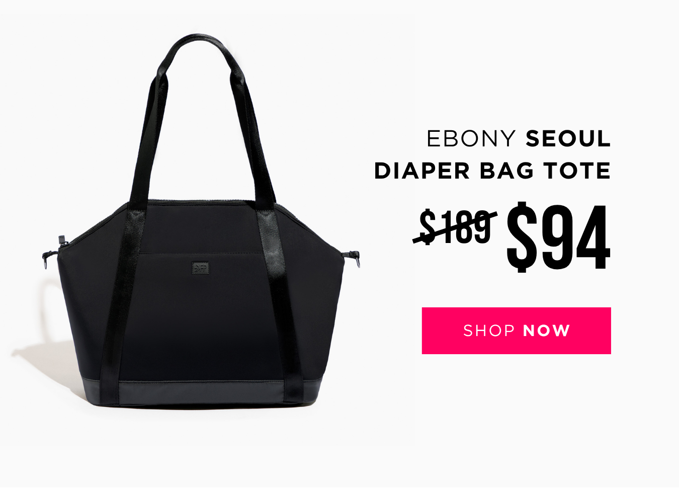 Ebony Seoul Diaper Bag Tote