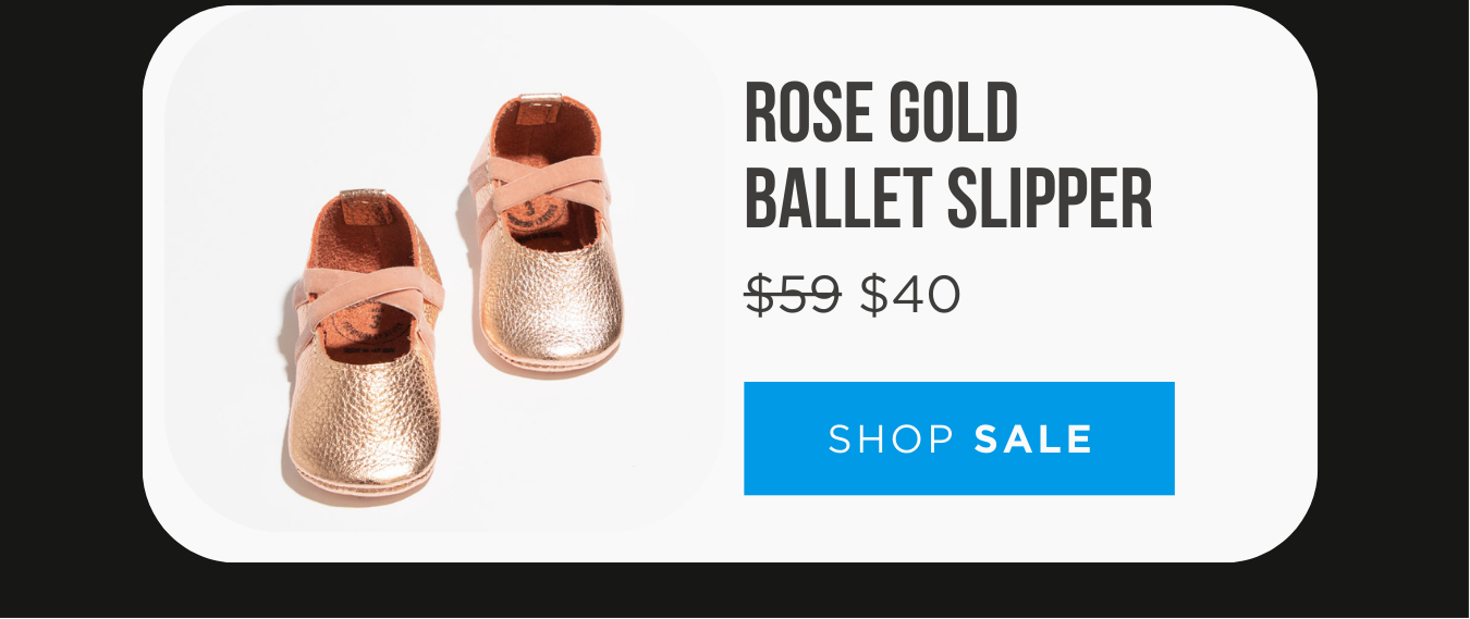 Rose Gold Ballet Slipper