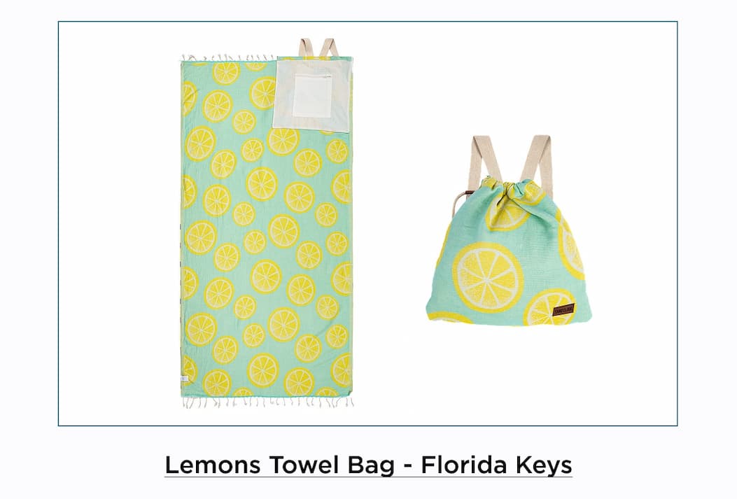 Lemons Towel Bag - Florida Keys