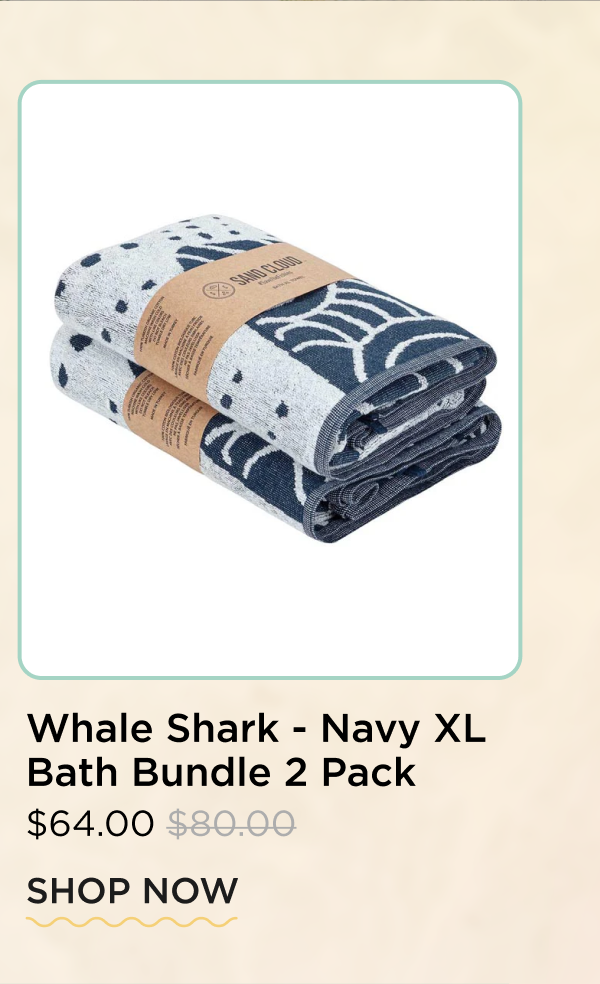 Whale Shark - Navy XL Bath Bundle 2 Pack