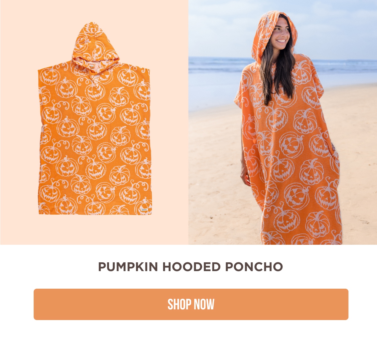 PUMPKIN HOODED PONCHO [SHOP NOW]
