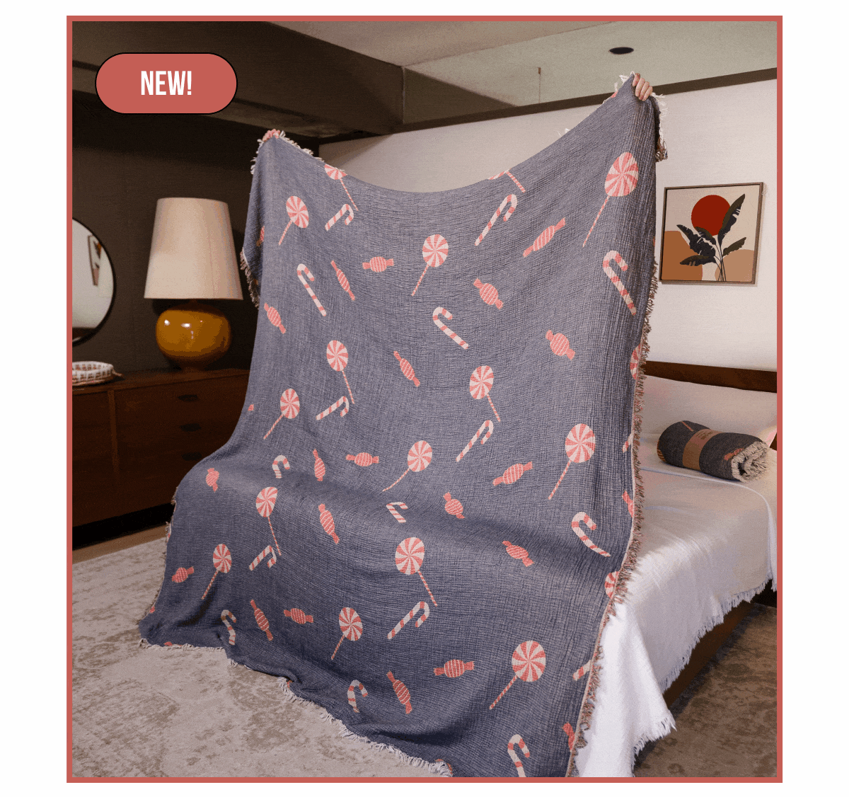 NEW! Candy Cane Party Blanket™