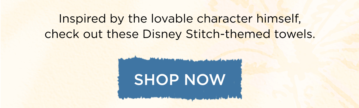 Inspired by the lovable character himself, check out these Disney Stitch-themed towels. Did we mention they're as comfortable as his signature four-armed hugs?