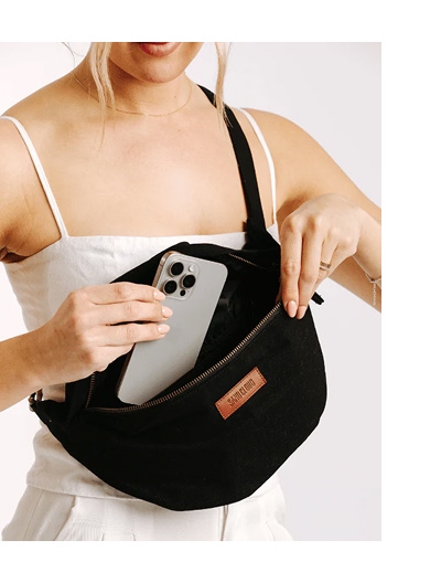 Solid Bum Bag - Black