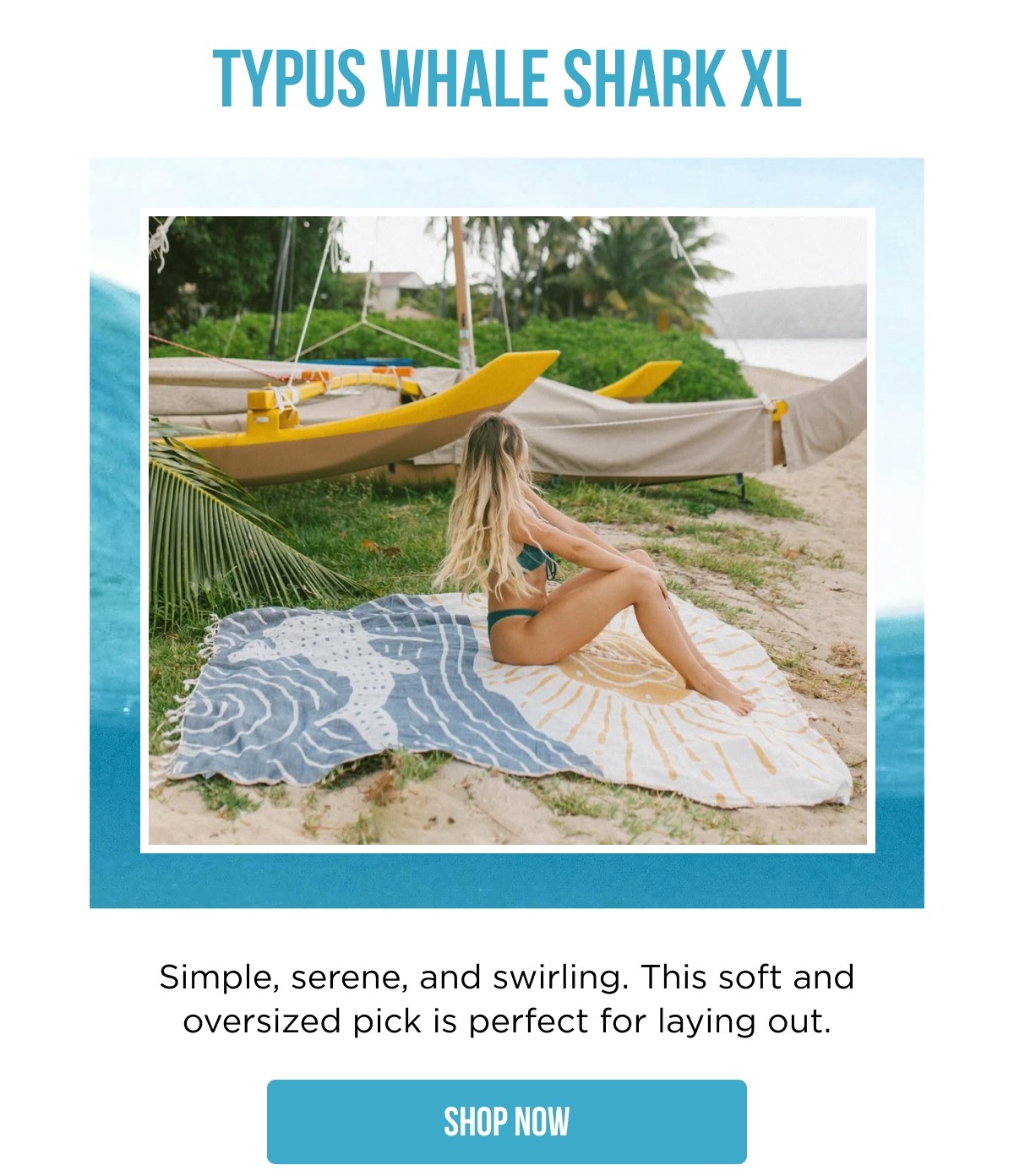 TYPUS WHALE SHARK XL  Simple, serene, and swirling. This soft and oversized pick is perfect for laying out.  [SHOP NOW]