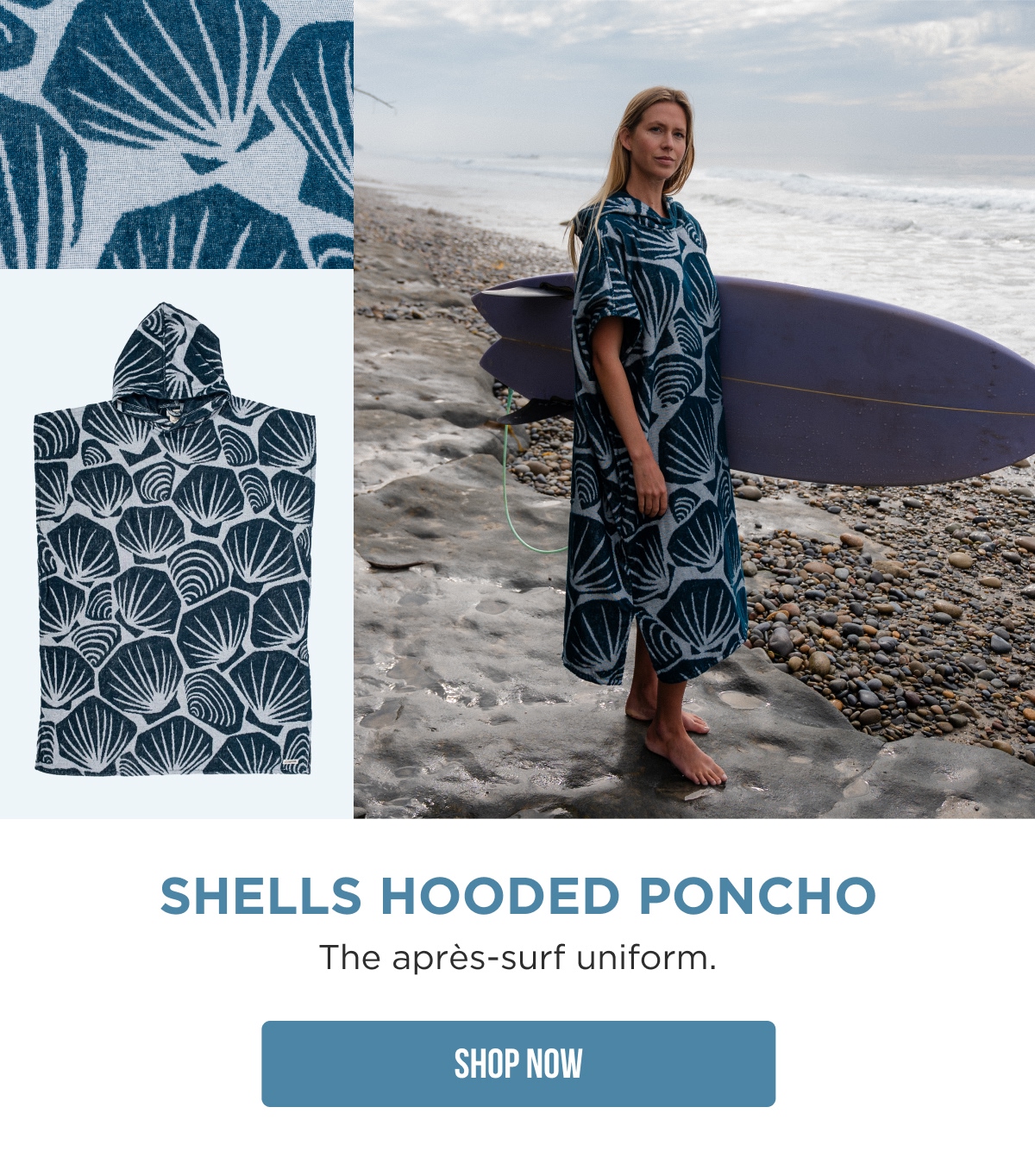 Shells Hooded Poncho