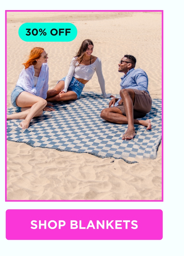 30% OFF SHOP BLANKETS