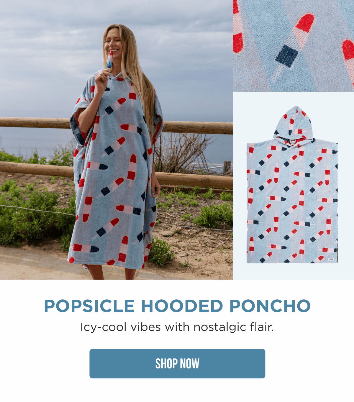 Popsicle Hooded Poncho