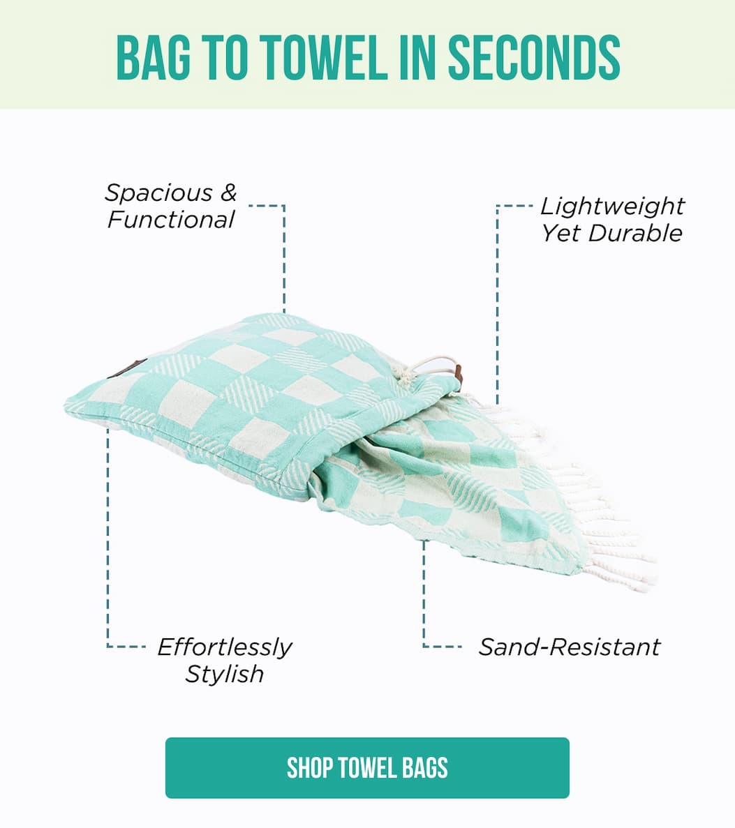 BAG TO TOWEL IN SECONDS [SHOP TOWEL BAGS]