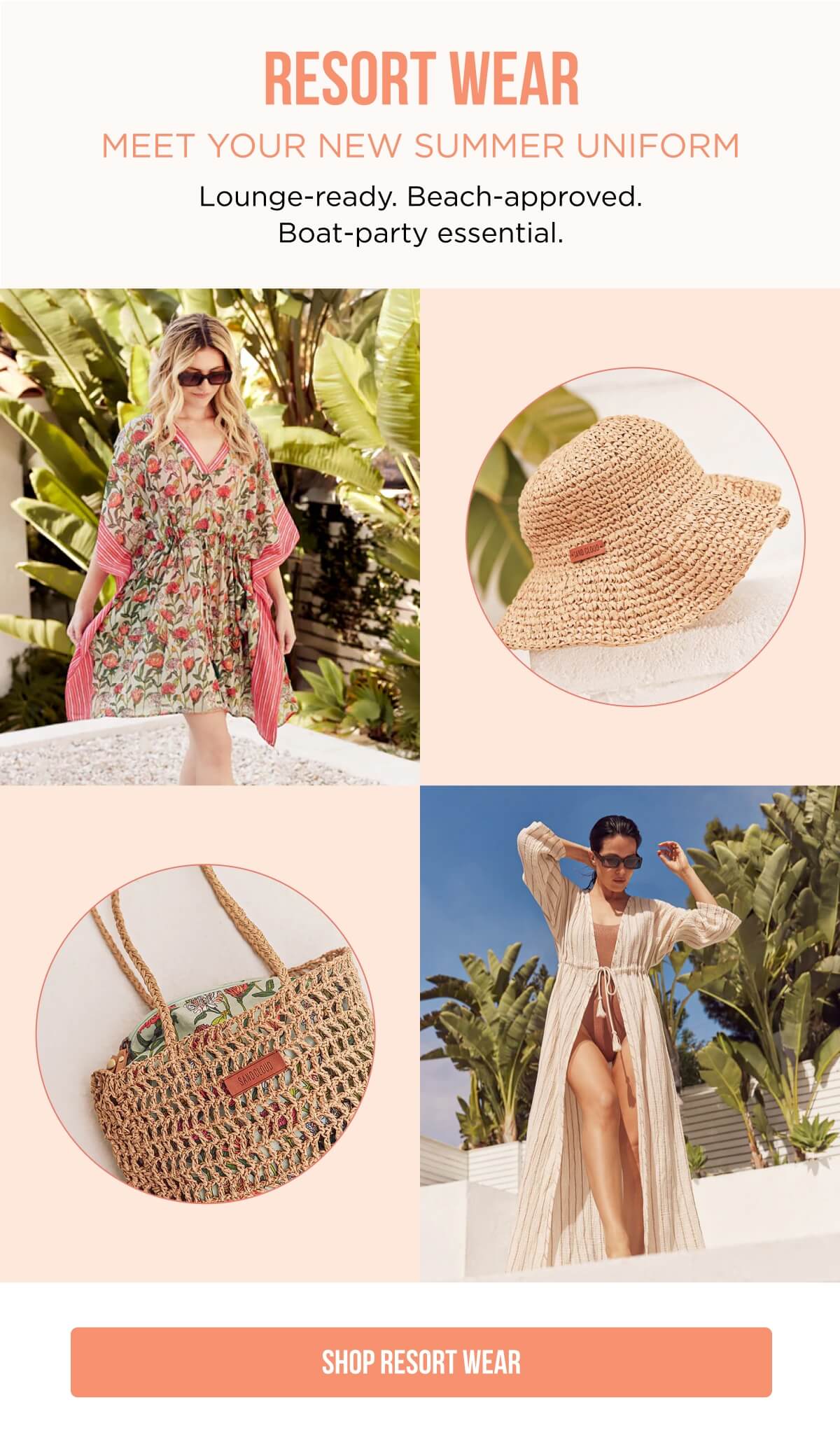 Resort Wear | Meet your new Summer Uniform | Lounge-ready. Beach-approved. Boat-party essential | Shop Resort Wear