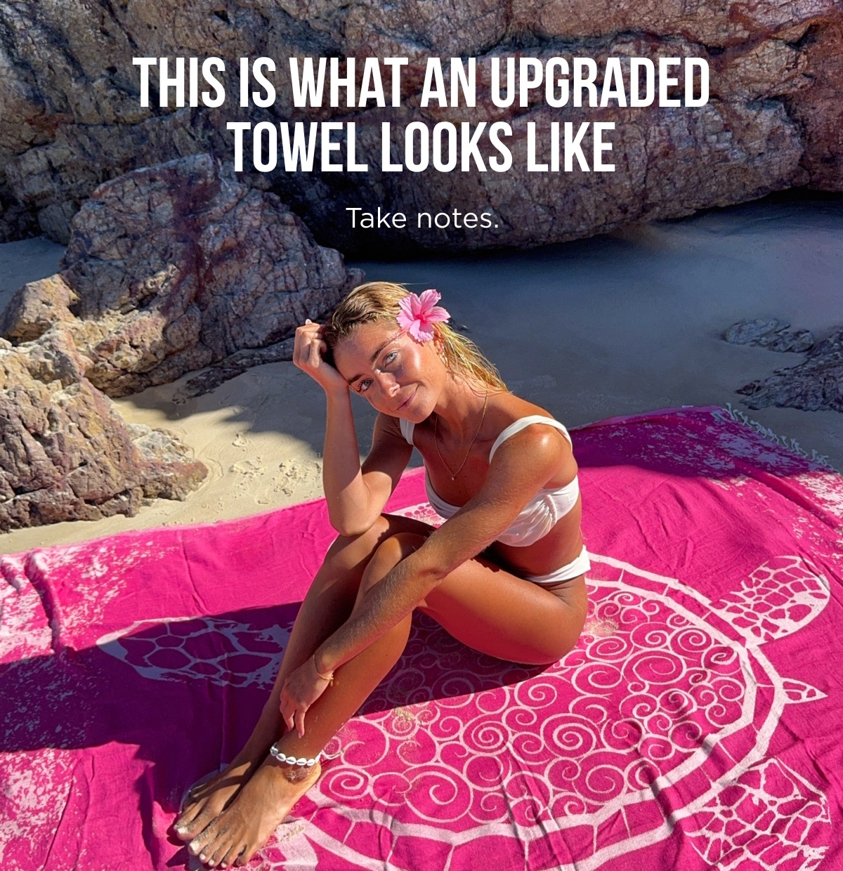 THIS IS WHAT AN UPGRADED TOWEL LOOKS LIKE. Take notes.