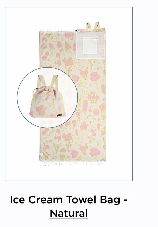 Ice Cream Towel Bag - Natural