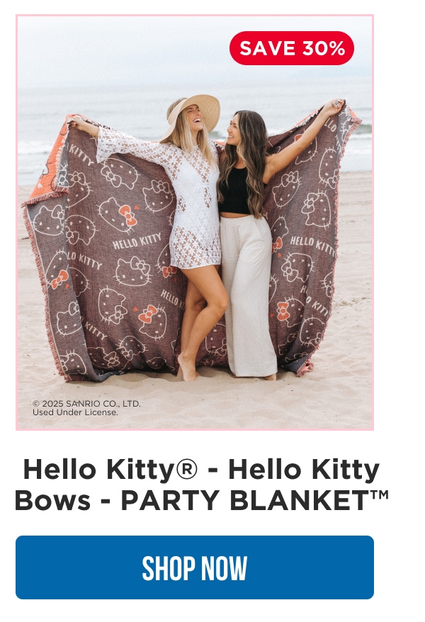 Hello Kitty® - Hello Kitty Bows - PARTY BLANKET™ | Shop Now