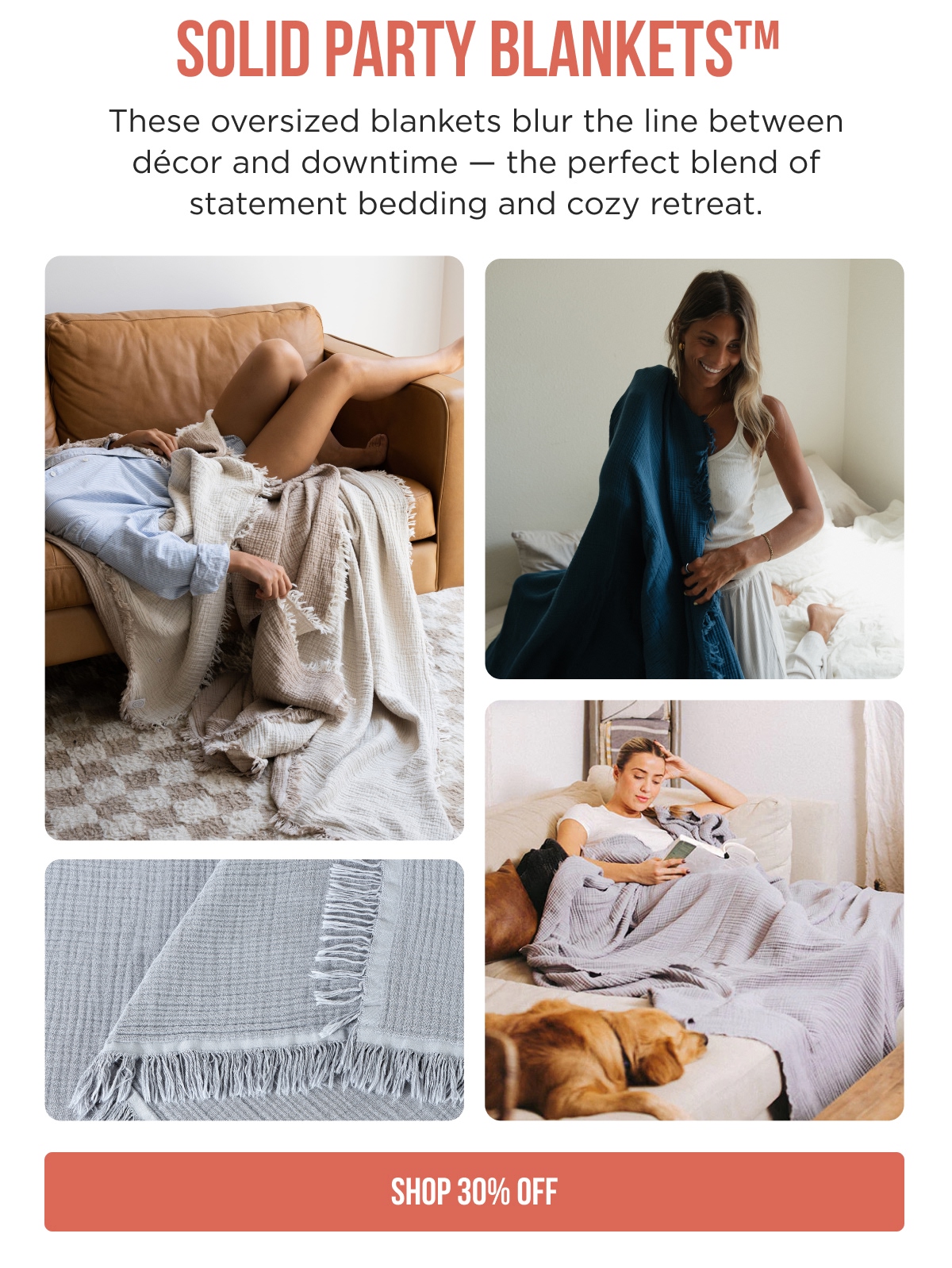 Shop 30% OFF Solid Bedding Blankets