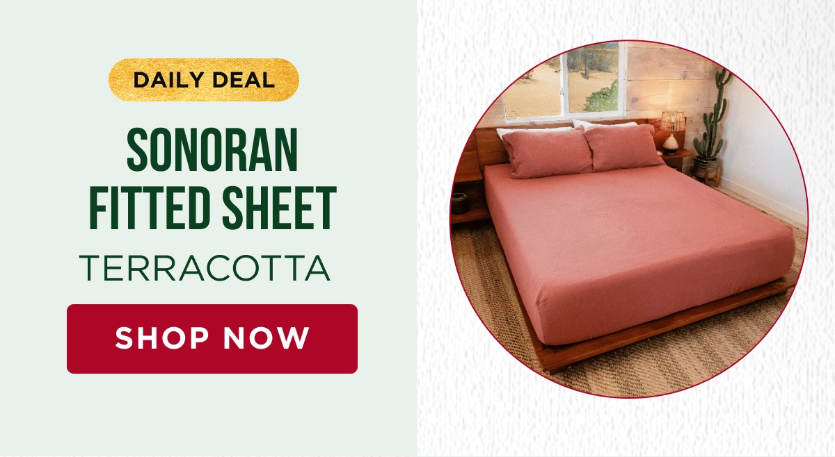 DAILY DEAL SONORAN FITTED SHEET TERRACOTTA [SHOP NOW]