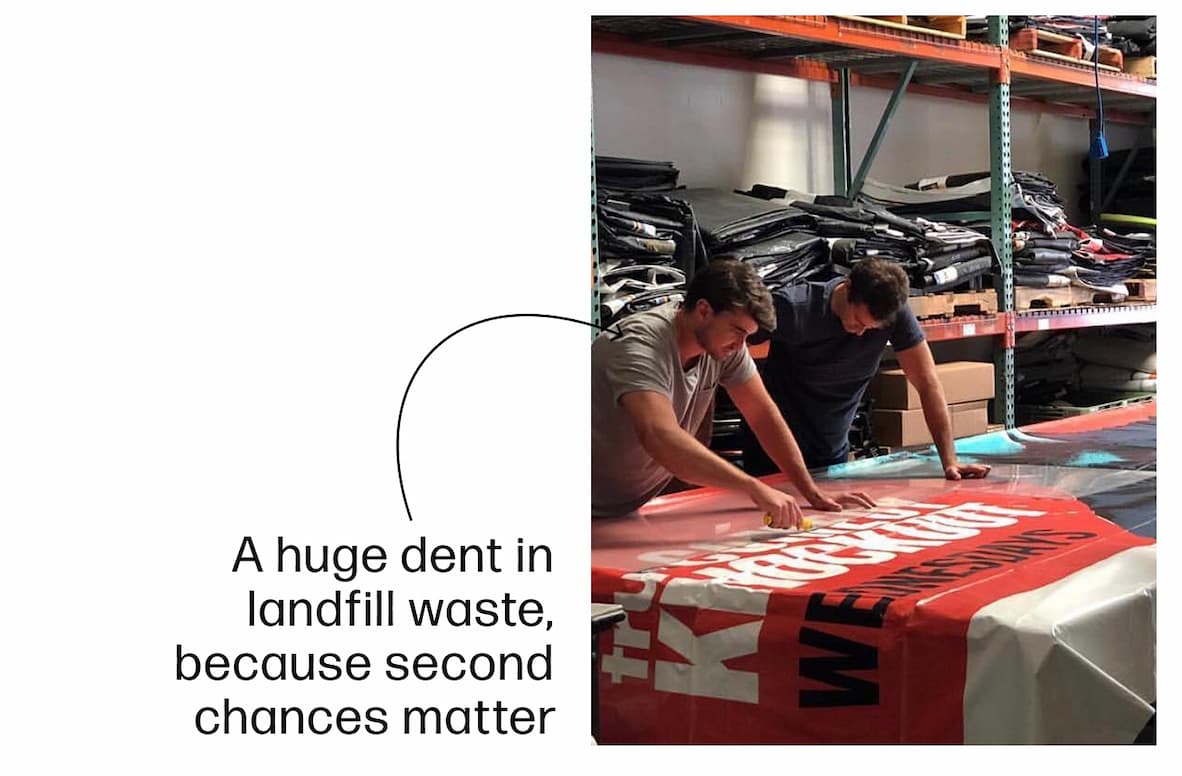   A huge dent in    landfill waste,   because second chances matter