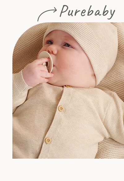 Purebaby Knit Baby Hat