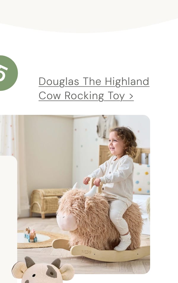 Douglas the highland cow rocking toy
