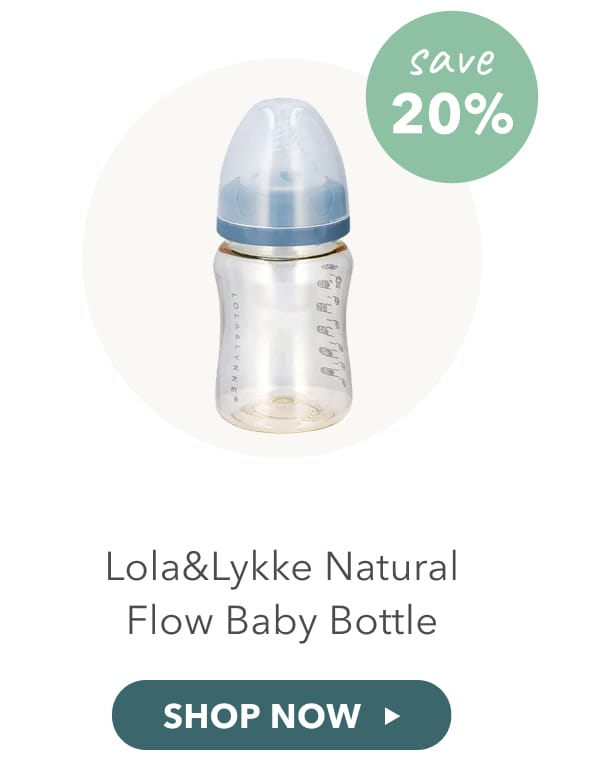 SAVE 20% - Lola&Lykke Natural Flow Baby Bottle - SHOP NOW