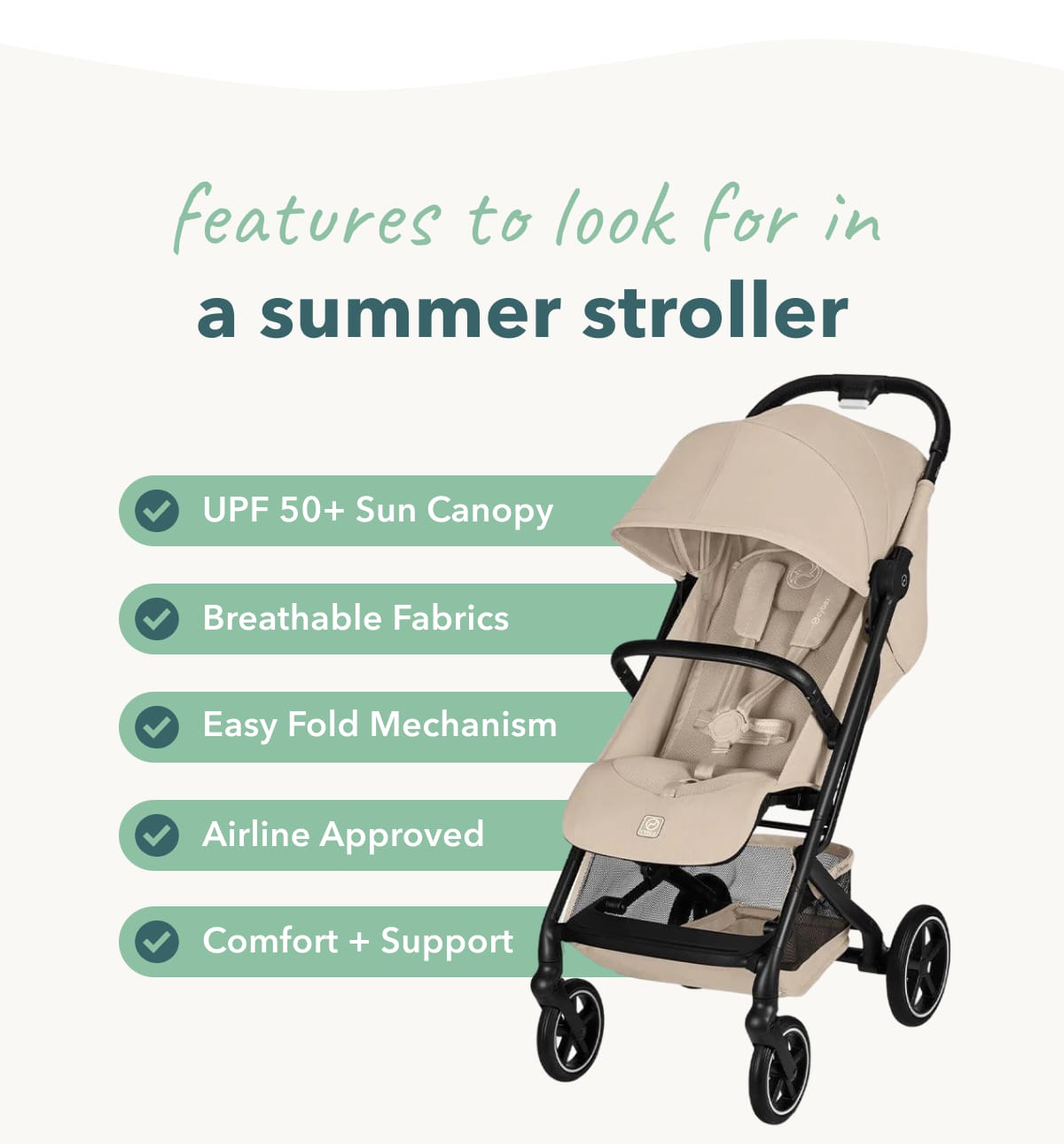 Features to look for in a summer stroller 