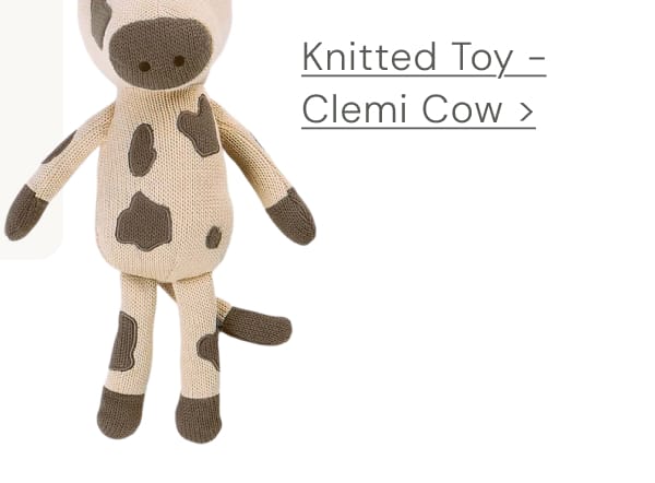 Knitted toy - clemi cow