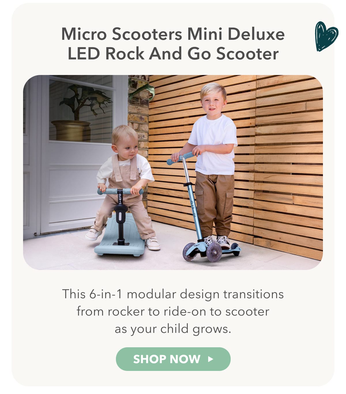 Micro Scooters Mini Deluxe LED rock and go scooter 