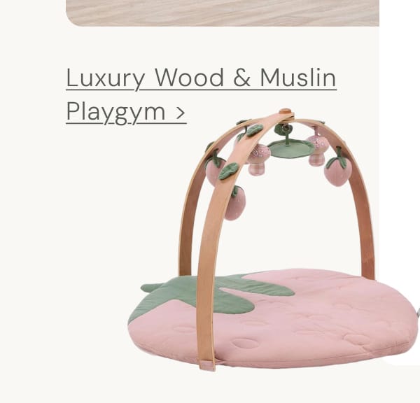 Luxury wood and muslin playgym