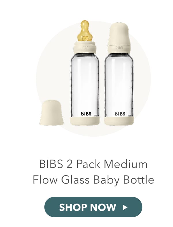 BIBS 2 Pack Medium Flow Glass Baby Bottle - SHOP NOW