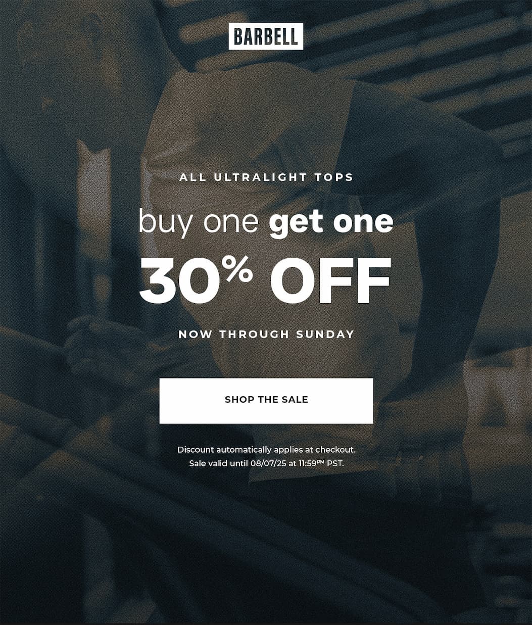 The Anything Short, buy one get one 30%, now through sunday.