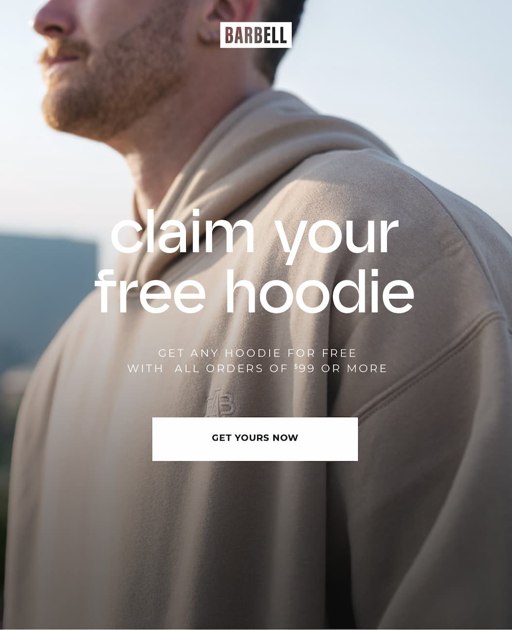 Starting Now. Free Hoodie Sale. Get any hoodie for free with all orders of $99 or more.