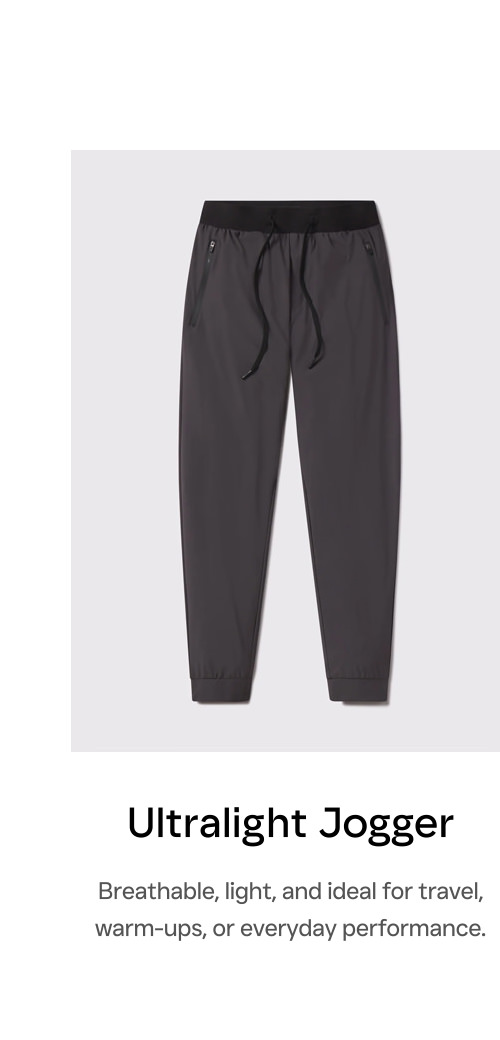 Ultralight Jogger  Breathable, light, and ideal for travel, warm-ups, or everyday performance.