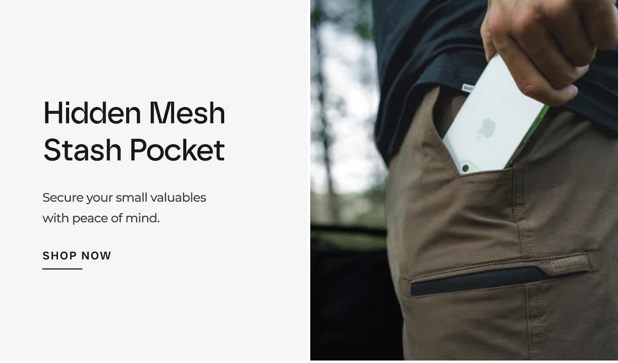 Hidden Mesh Stash Pocket
