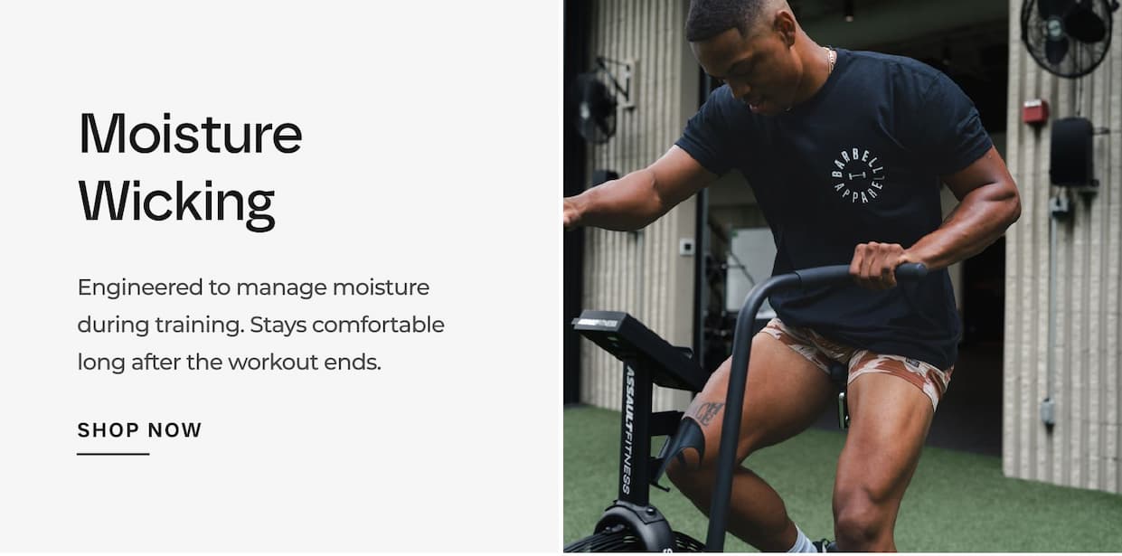 Engineered to manage moisture during training. Stays comfortable long after the workout ends.