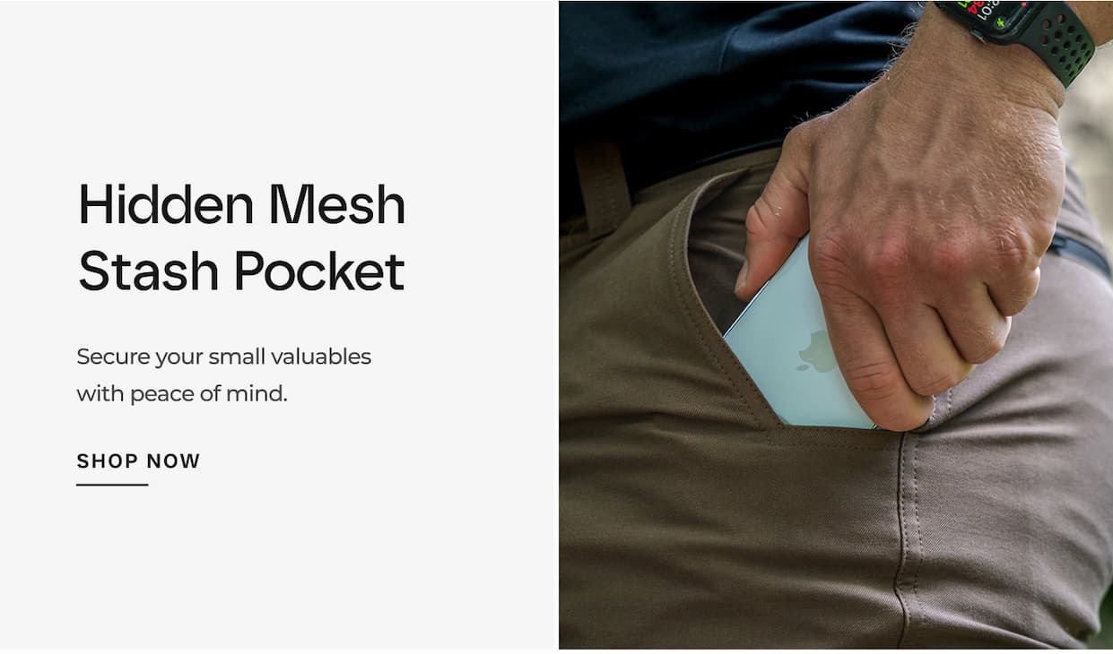 Hidden Mesh Stash Pocket
