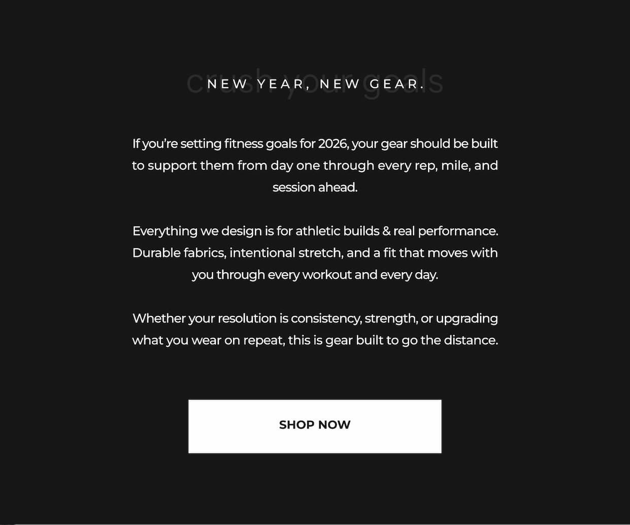 Get any short for free with orders of $149+ or any pair of joggers free with orders $199+.