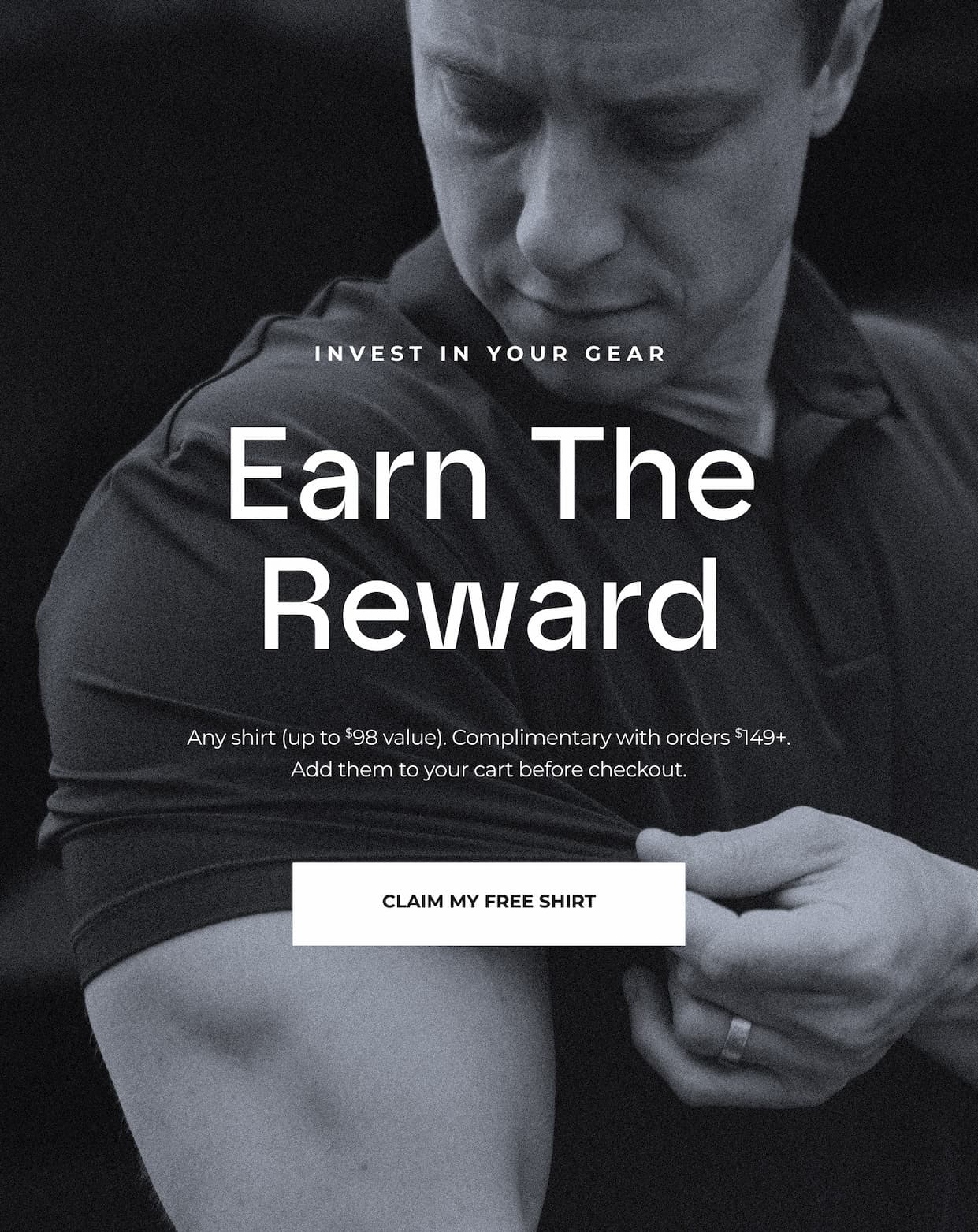 Invest in your gear. Earn the reward. Any pair of shorts, complimentary with orders $149+.