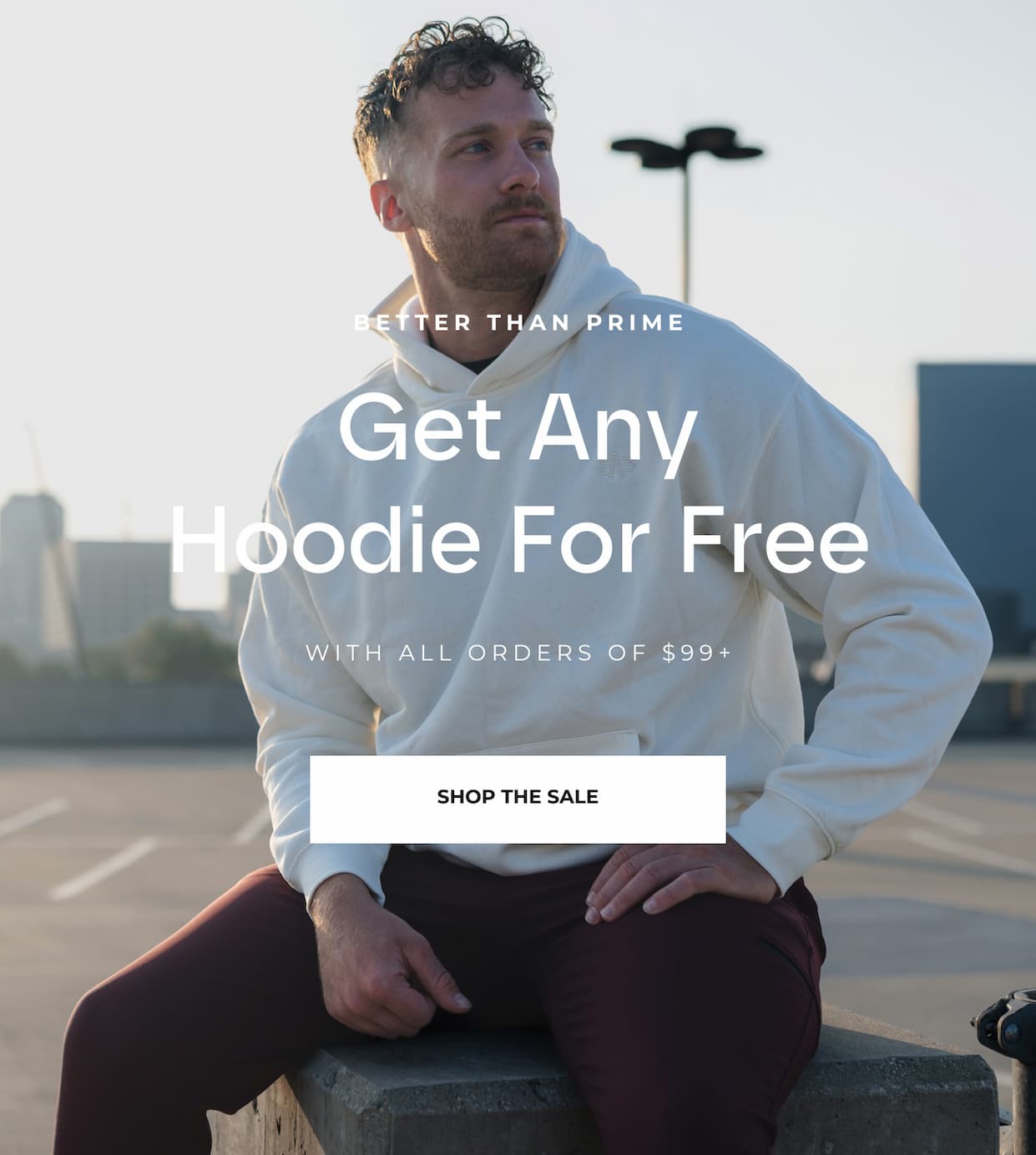 Better than prime. Get any hoodie for free with all orders of $99+