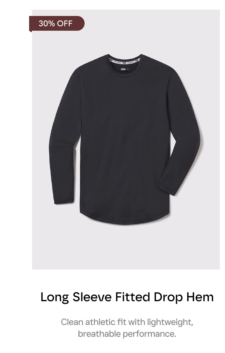 Long Sleeve Fitted Drop Hem