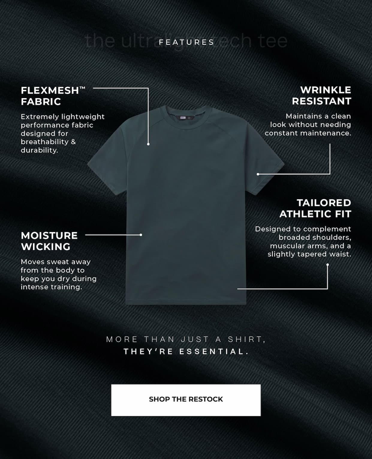 The Ultralight Tech Tee Features