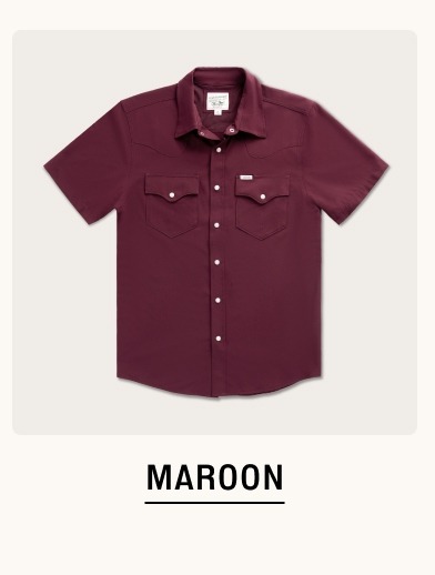 Maroon Performance Pearl Snap 